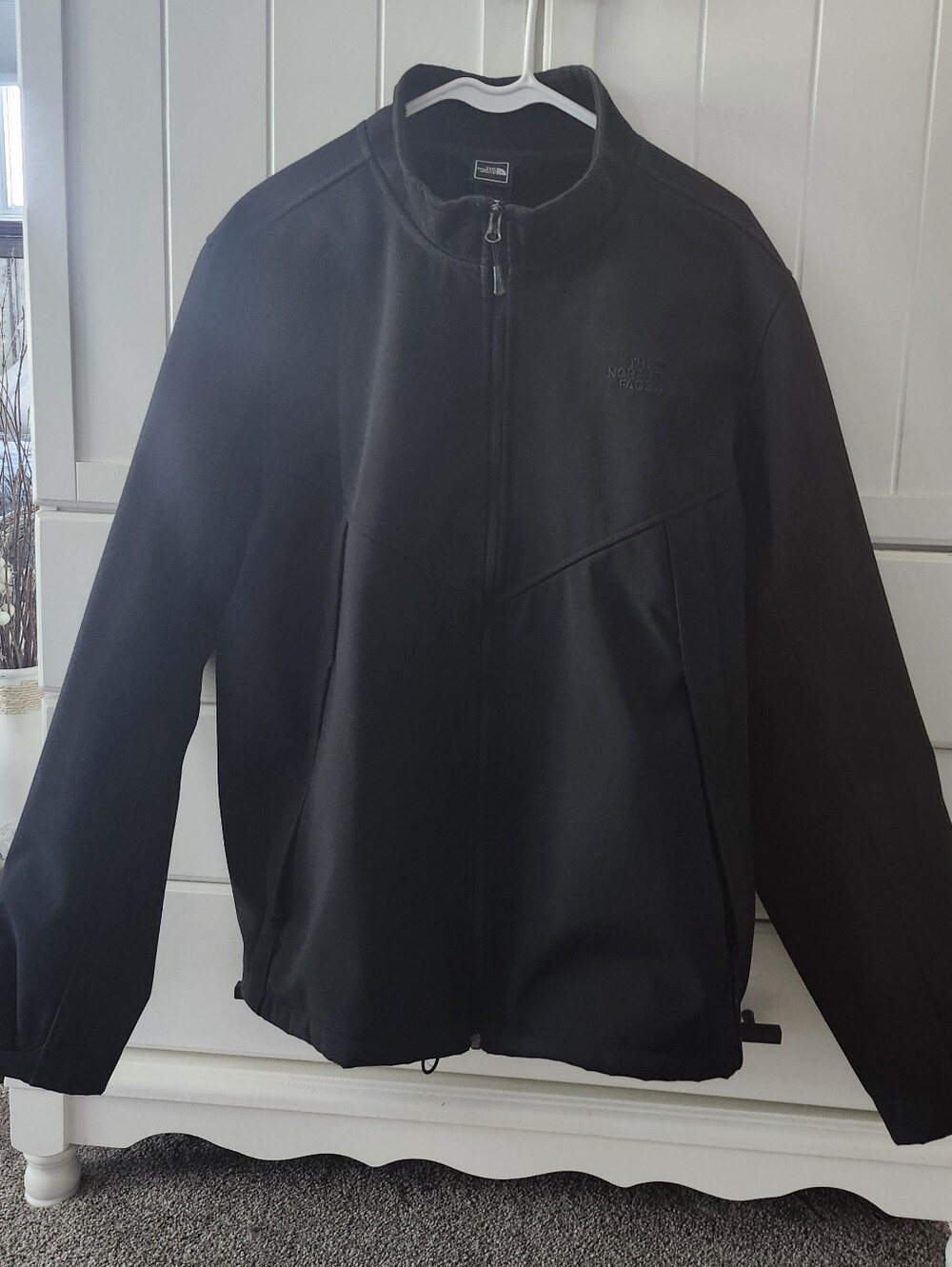 North Face Men's Black Lined Jacket With Pockets (Water/wind) Resistant Sz XL